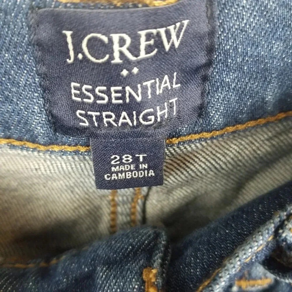 J. Crew Women's Essential Re-Imagined Straight Jeans Sz 28T - Picture 4 of 6